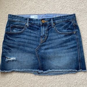🔥TRENDY GAP 1969 Mini Distressed Denim Skirt